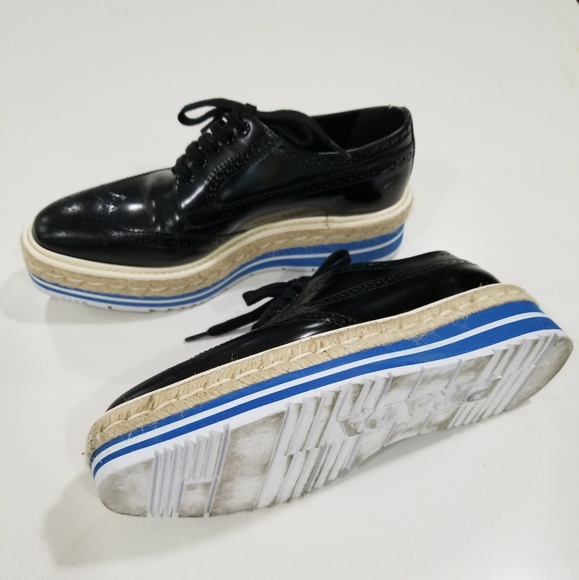 Prada Brushed Leather Lace-up Derby Shoe - Picture 3 of 5